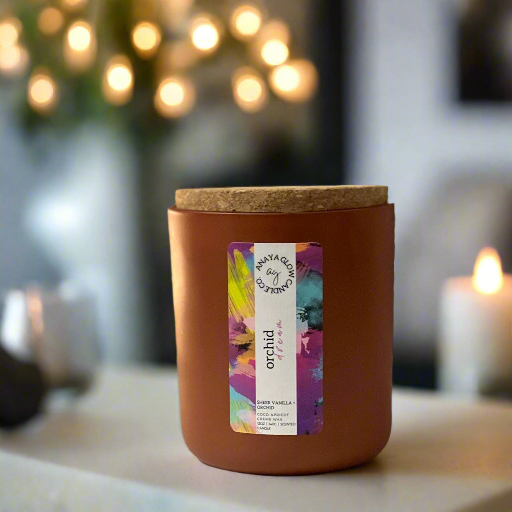Orchid Dream | Vanilla Orchid & Soft Musk | Floral Candle | Hand-Poured | Eco-Friendly | 12 oz