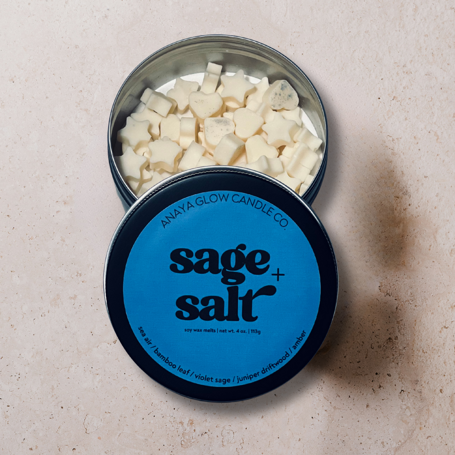 Sage + Salt Wax Melts | Sea Salt & Sage – Anaya Glow Candle Co.