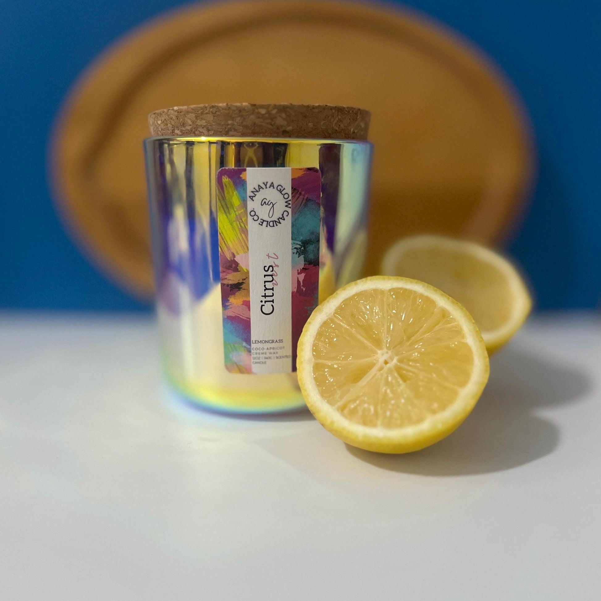 Citrus Zest | Lemon & Lemongrass Candle | Bright and Fresh | Hand-Poured | Eco-Friendly | 12 oz